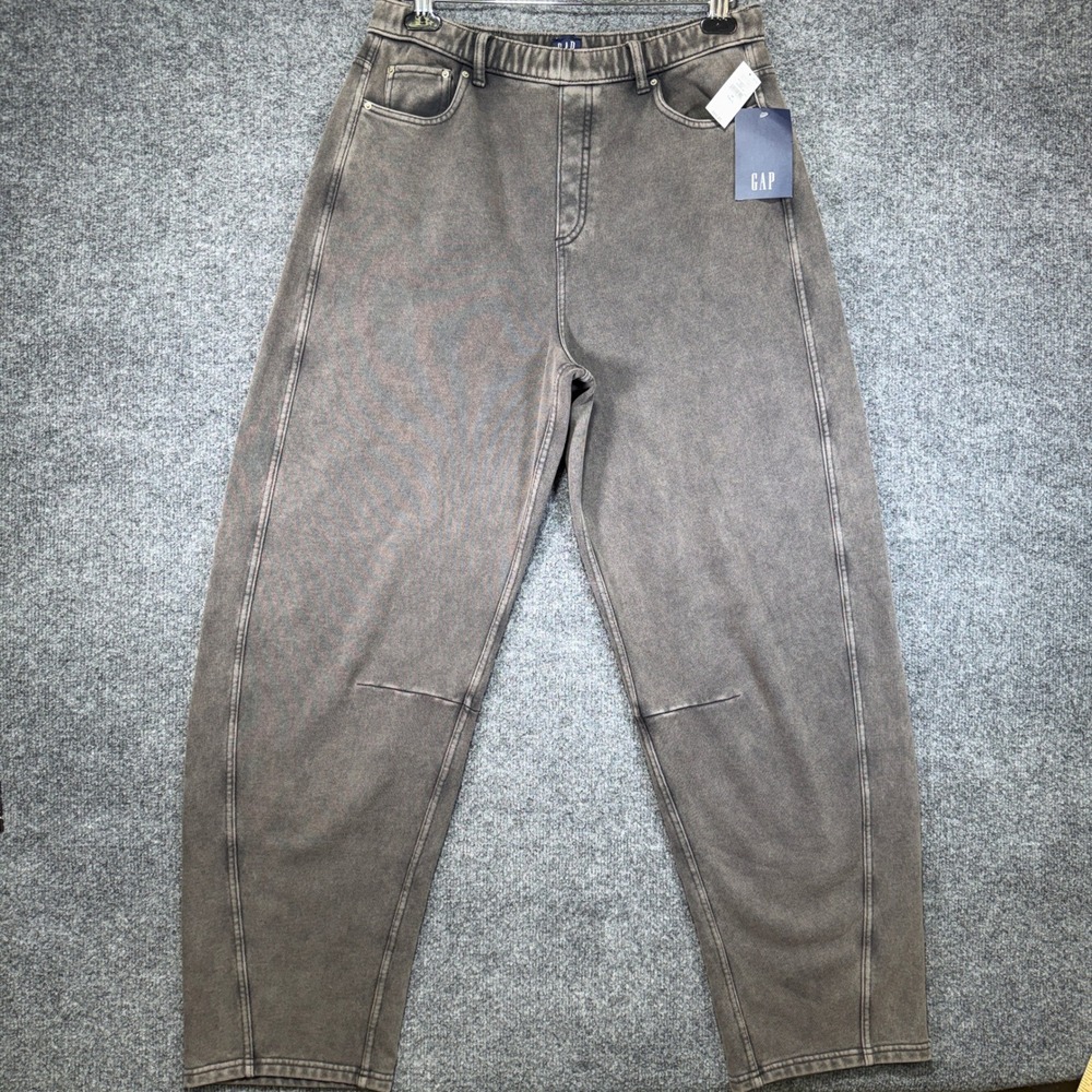Gap Indigo Knit Sweatpant Jeans Mens Medium Tall Gray Faded Relaxed Tapered NWT
